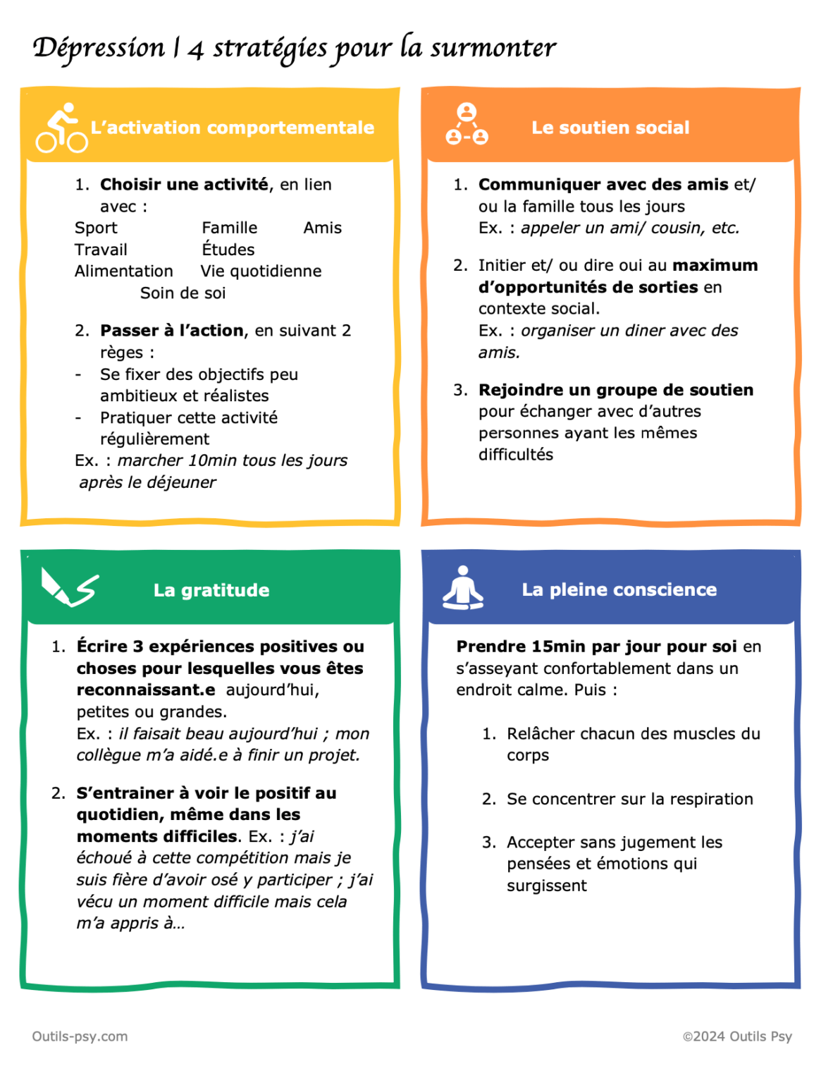 Prévenir et surmonter la déprime